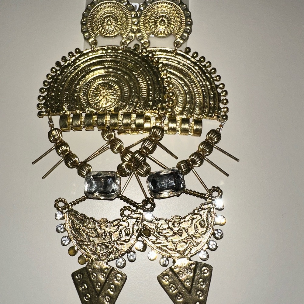 Gold Statement Earrings